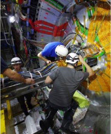 Image of workers at CERN